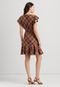 Vestido Lauren Ralph Lauren Curto Xadrez Caramelo - Marca Lauren Ralph Lauren