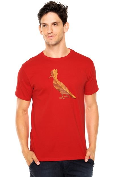 Camiseta Reserva Pica Pau Folhas Vermelha - Marca Reserva
