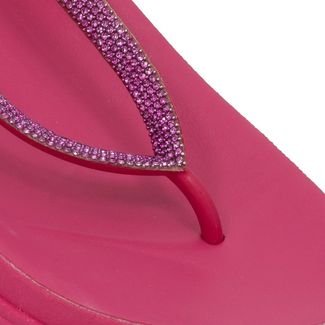 Chinelo Papete Feminino Tiras com Strass Sapato Show Bk13 Sapato Show Pink