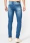 Calça Jeans Masculina Slim Com Elastano Bolso Premium Azul - Marca Zafina