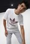 Camiseta adidas Originals Trefoil Off-White/Roxa - Marca adidas Originals