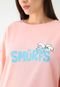 Blusa de Moletom Trendyol Smurfs Rosa - Marca Trendyol Collection