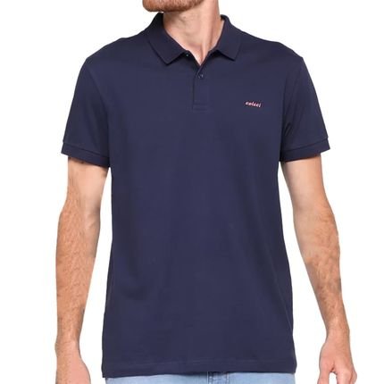 Camisa Polo Colcci Brasil Logo P23 Marinho Masculino - Marca Colcci