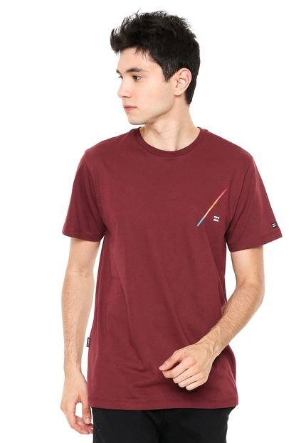 Camiseta Billabong Diagonal Vinho - Marca Billabong