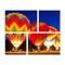 Conjunto de 4 Telas Wevans Decorativas em Canvas 83x103 Balões Multicolorido - Marca Wevans