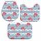 Kit 3 Tapetes Decorativos para Banheiro Wevans Flamingos Azul - Marca Wevans
