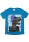 Camiseta Abrange Menino Dinossauro Azul - Marca Abrange