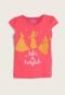 Camiseta Infantil Kamylus Princesas Rosa - Marca Kamylus