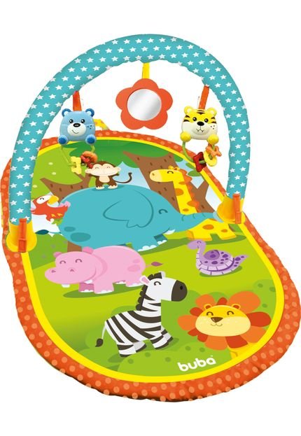 Tapete Atividades Baby - Safari Buba Amarelo - Marca Buba Toys
