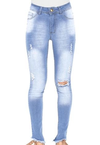Calça Jeans GRIFLE COMPANY Skinny Rasgos Azul