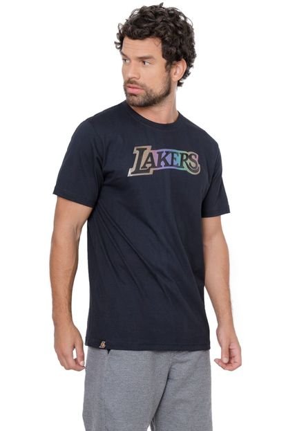 Camiseta NBA Holographic Los Angeles Lakers Preta - Marca NBA