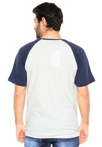 Camiseta U.S. Polo Raglan Branca/Azul-Marinho