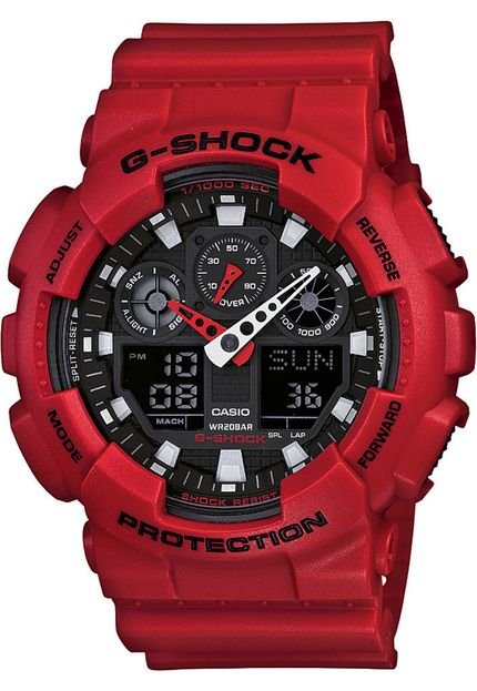 Relógio G-Shock GA-100B-4ADR Vermelho - Marca G-Shock