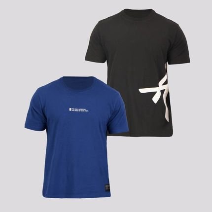 Kit de 2 Camisetas Approve Logo Preta e Marinho - Marca Approve
