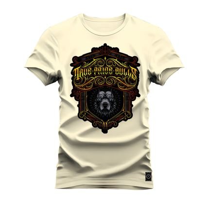 Camiseta Plus Size Casual Malha Confortável Estampada True Pride Bulls - Pérola - Marca Nexstar