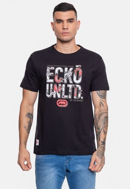 Camiseta Ecko Masculina Old Roses Preta - Marca Ecko