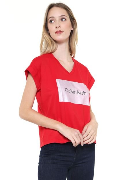 Blusa Calvin Klein Logo Vermelha - Marca Calvin Klein
