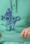 Blusa de Moletom Flanelada Fechada Polo Ralph Lauren Logo Verde - Marca Polo Ralph Lauren