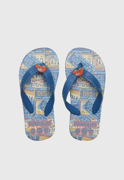 Chinelo Pimpolho Infantil Placas Azul - Marca Pimpolho