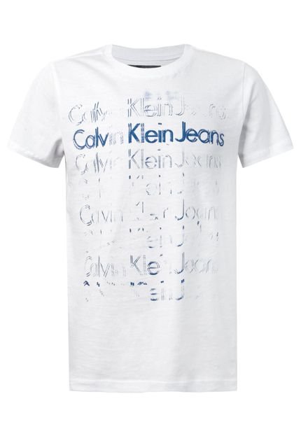 Camiseta Calvin Klein Kids Copy Branca - Marca Calvin Klein Kids