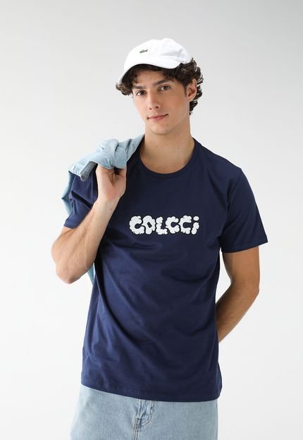 Camiseta Colcci Reta Estampada Azul - Marca Colcci