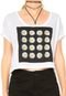 Camiseta Cropped Clothing & Co. Daisy Branca/Preta - Marca Kanui Clothing & Co.