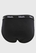 Kit 3pçs Cueca MASH Slip Logo Preta - Marca MASH