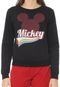 Moletom Flanelado Fechado Cativa Disney Mickey Preto - Marca Cativa Disney