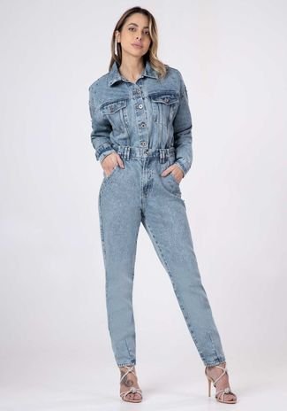 Calça Jeans Mommy com Brilhos