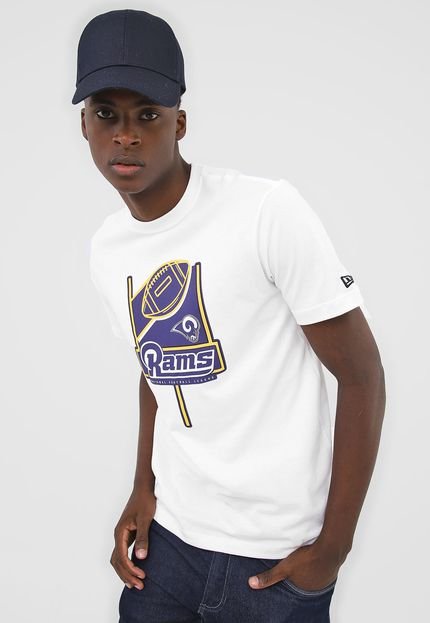 Camiseta New Era Los Angeles Rams  Branca - Marca New Era