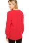 Camisa Cia da Moda Pregas Vermelha - Marca Cia de Moda
