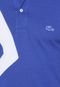 Camisa Polo Lacoste Recorte Piquet Azul/Branca - Marca Lacoste