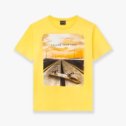 Camiseta Teen Menino Lemon Meia Malha Amarelo - Marca Lemon