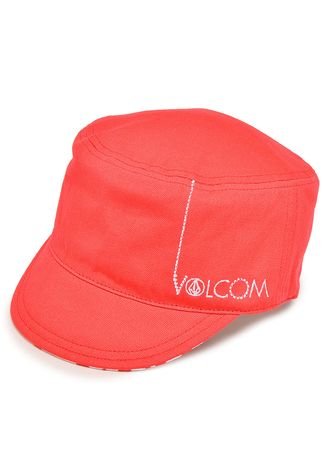 Chapéu Volcom Sides Reversible Branco/Vermelho