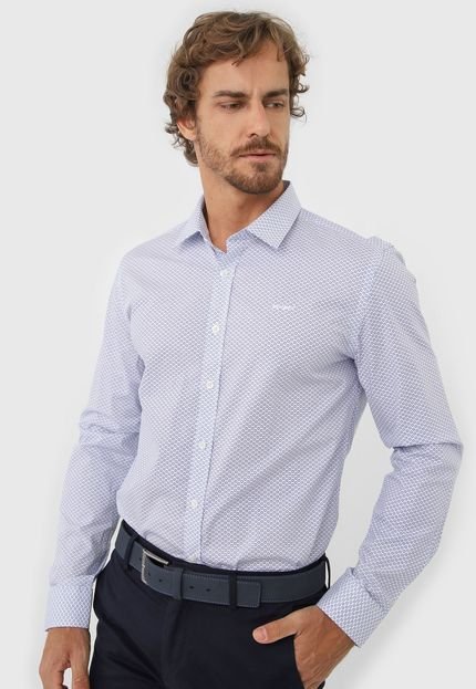 Camisa Colcci Reta Padronagens Azul - Marca Colcci