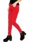 Calça Sarja Ellus Skinny Cinto Vermelha - Marca Ellus