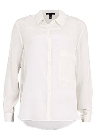 Camisa Seda MNG Barcelona Bolso Off-White