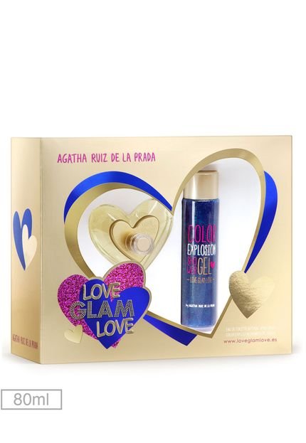 Kit Perfume Love Glam Love Agatha Ruiz de La Prada 80ml - Marca Agatha Ruiz De La Prada