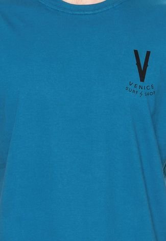 Camiseta Lightning Bolt Venice Surf Azul