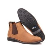 Bota Masculina Couro Look Stock Cano Curto Lançamento Marrom - Marca Lookstock Botinas