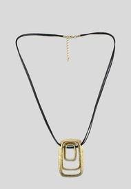 Collar 3 Rectangular Metal Oro Mailea