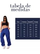 Calça Jeans Parachute Cargo Azul Feminina - Marca Crawling