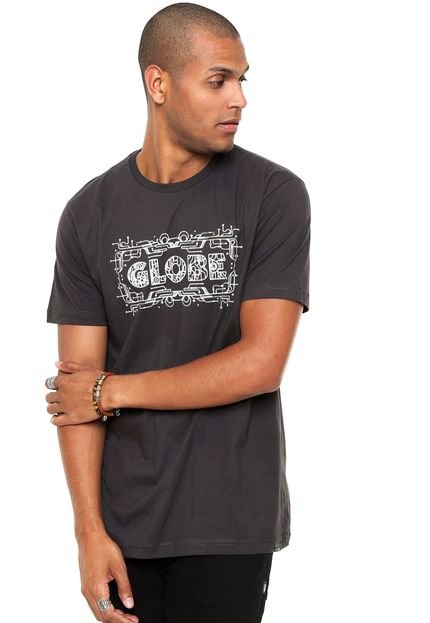 Camiseta Globe Logo Glow Cinza - Marca Globe