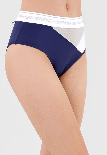 Calcinha Calvin Klein Underwear Hot Pant One Color Block Azul - Marca Calvin Klein Underwear