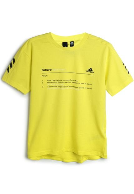Camiseta adidas Performance Infantil Lettering Amarela - Marca adidas Performance