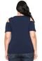 Blusa Cativa Plus Size Recorte Azul - Marca Cativa Plus