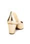 Peep Toe DAFITI SHOES Metal Dourado - Marca DAFITI SHOES