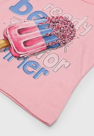 Camiseta Infantil Brandili Sakura Rosa - Compre Agora