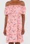 Vestido FiveBlu Curto Ombro a Ombro Rosa - Marca FiveBlu