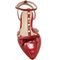 Sapato Adora Verniz Laço Perolas Vermelho Feminina - Marca Adora